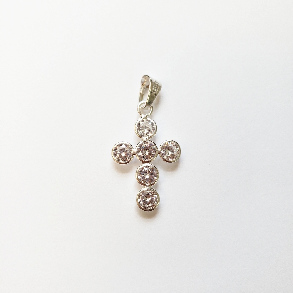 Sterling Silver Cross with CZ